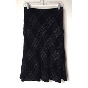 Carmen Marc Valvo Collection Velvet Flare Skirt